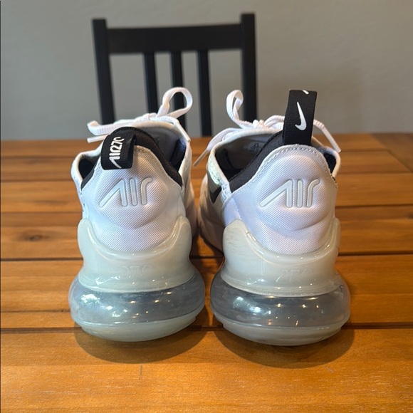 Nike Air Max 270 White and Black Sneakers - Picture 4 of 8